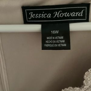 Formal Champagne color dress.